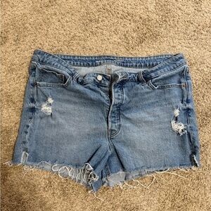 Old Navy Blue Jean Shorts with Frayed Hem